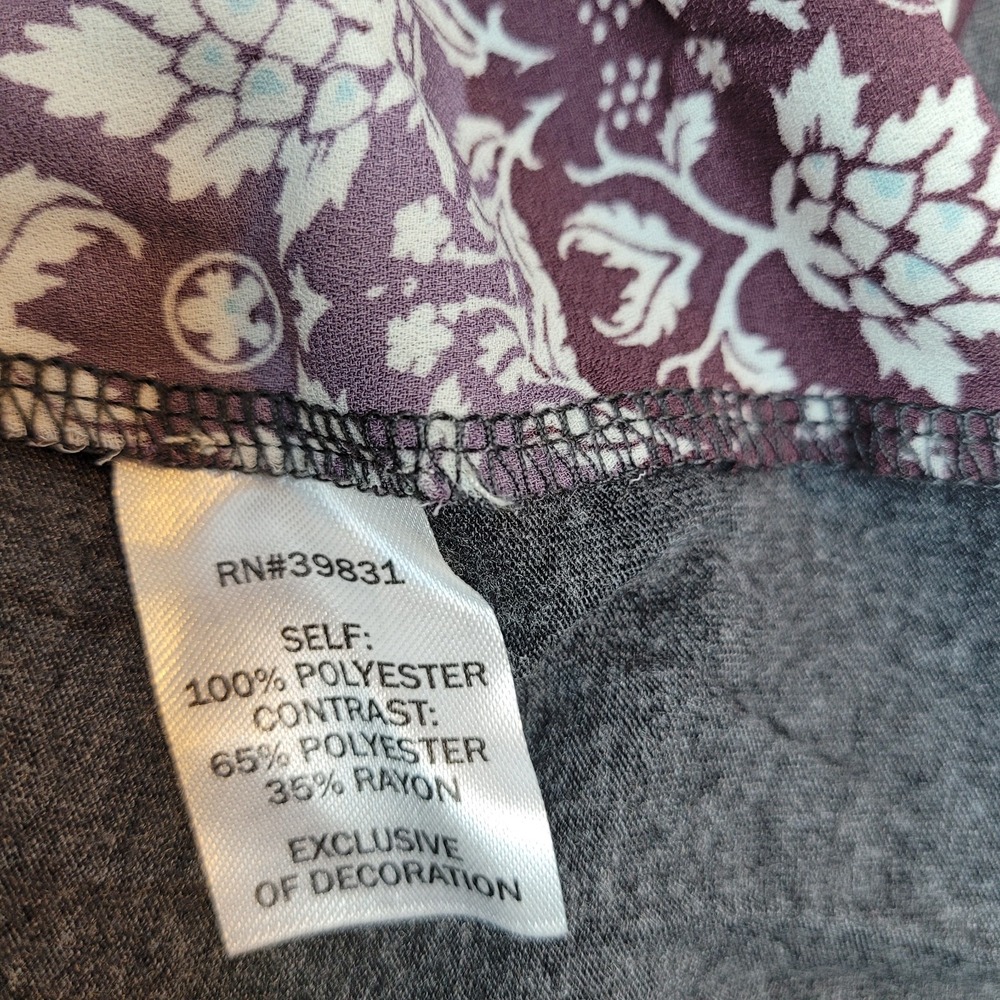 Jolt, Ivory Gray Paisley Top, Ragland Sleeve, XXL‎ - Picture 5 of 6